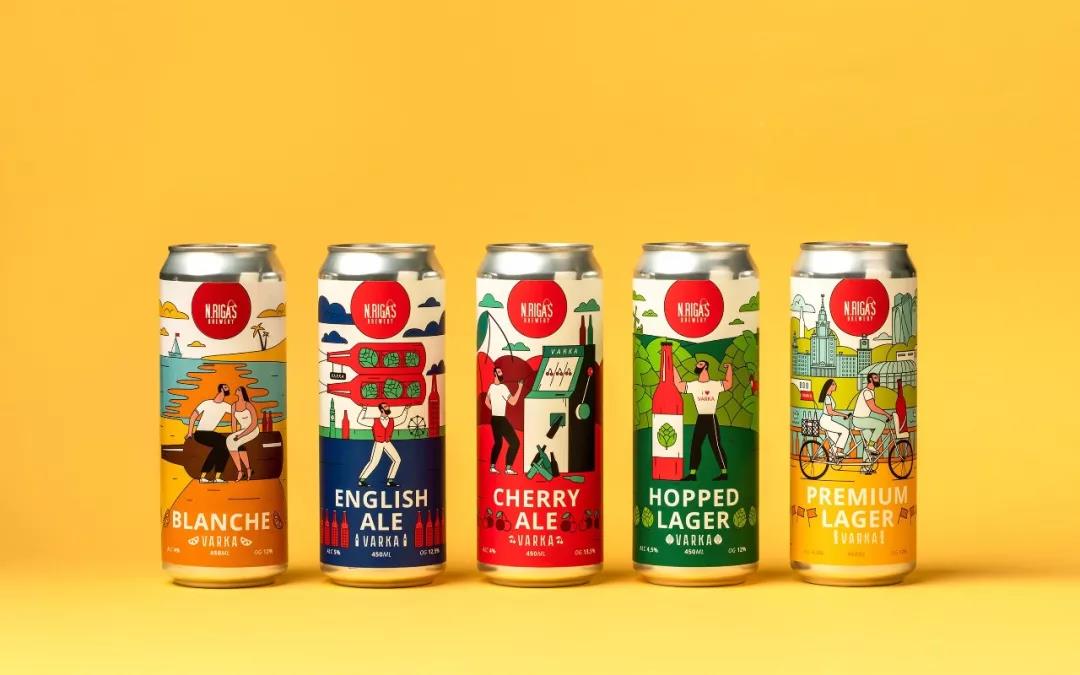 插畫風啤酒產(chǎn)品包裝設(shè)計（啤酒）